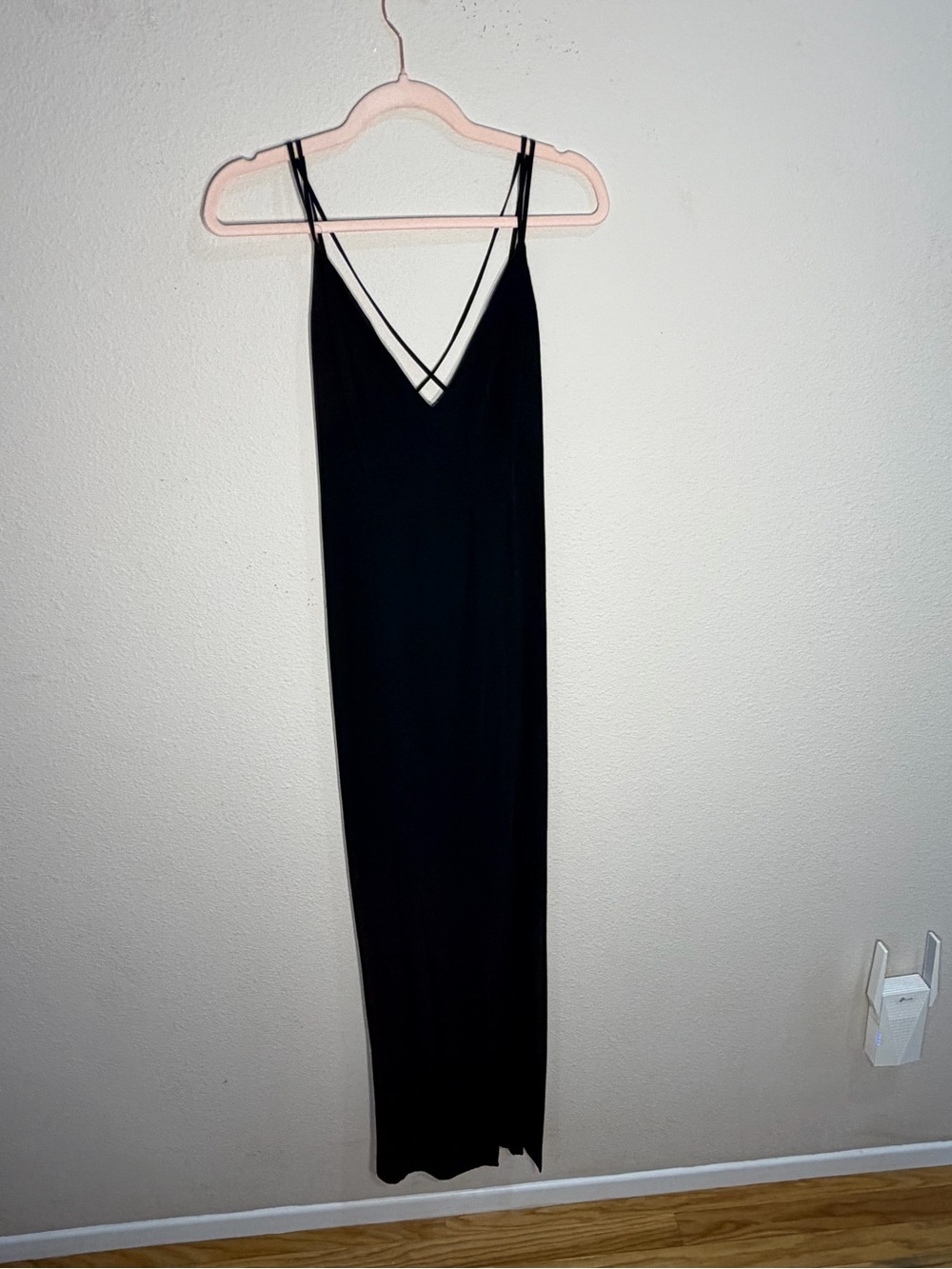 Topshop Black Strappy V-Neck Maxi Dress